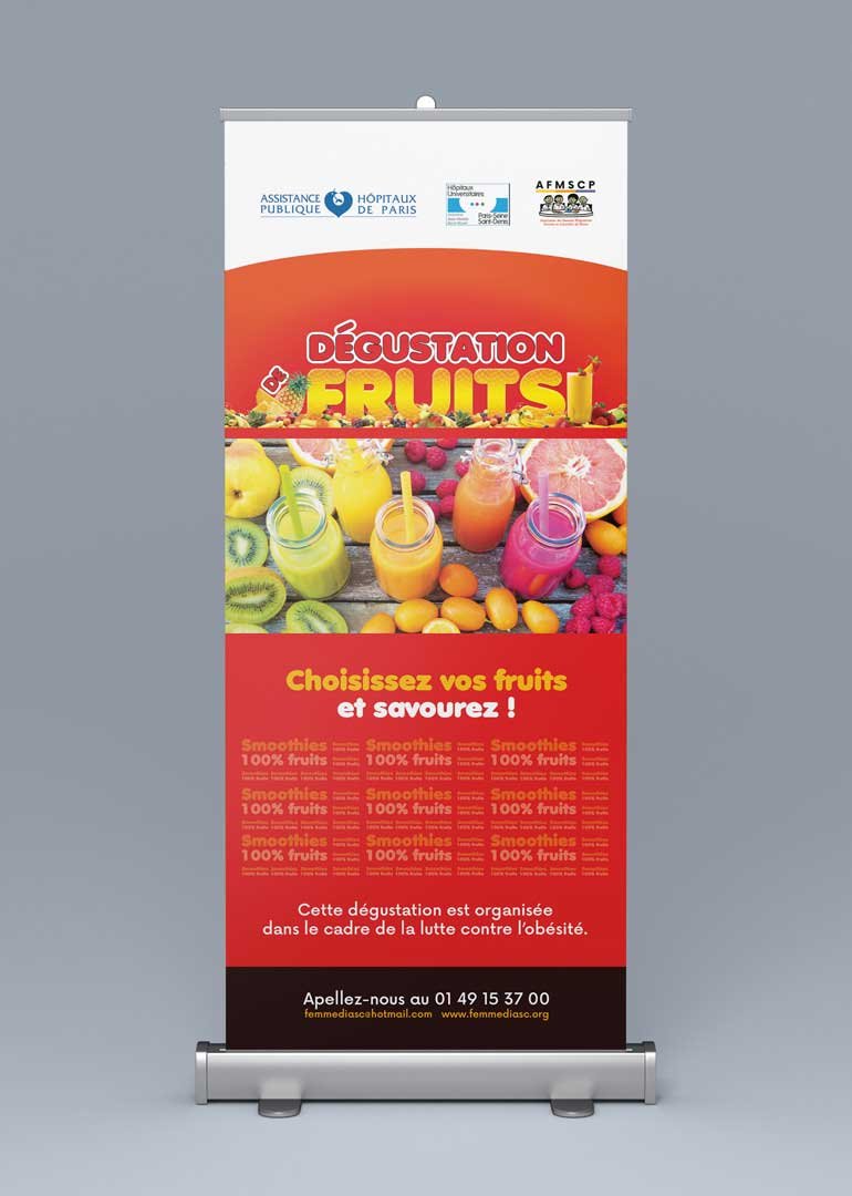 Rollup/kakemono dégustation de fruits