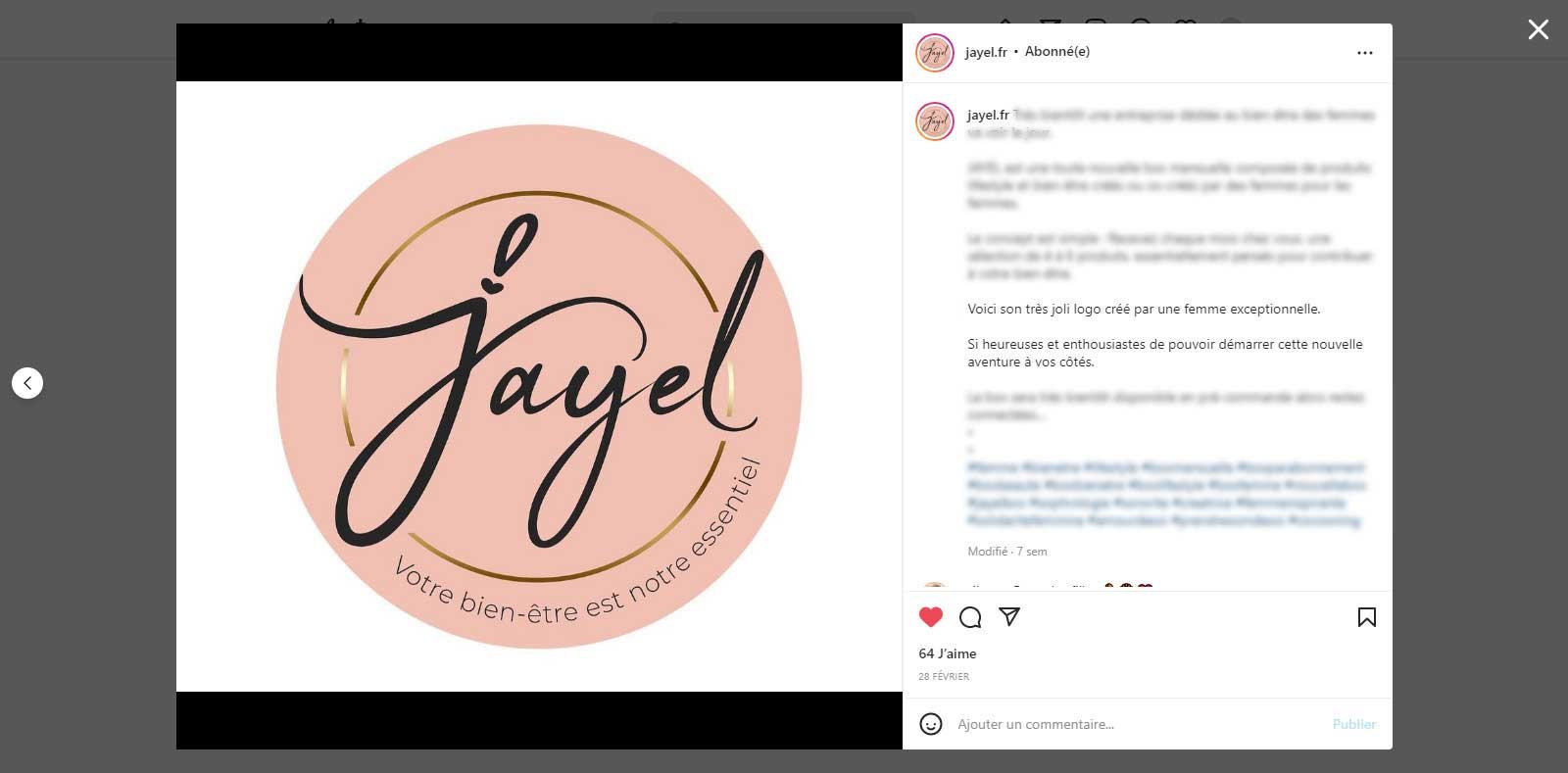 commentaire client Jayel sur instagram